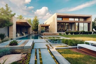 do landscape design, landscape architect 3d realistic designs, villa landscape