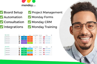 setup monday crm make com clickup airtable automation monday com expert zoho one