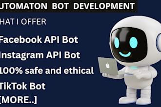 create social media bot, instagram apl bot, facebook, tiktok  bot