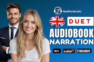 do acx duet audiobook narration, male and female voiceover, audible ensemble