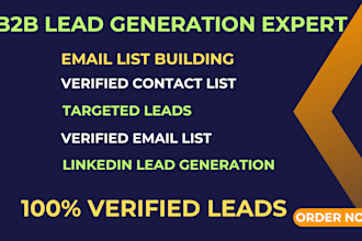 generate targeted b2b leads, linkedin contacts, email lists and email finder