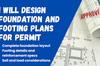 design foundation and footing plans for permit