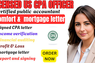 provide audited financial statements, US CPA letters, and comfort letters