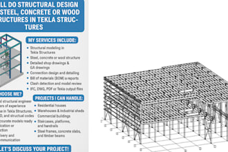 do structural design of steel, concrete or wood structures in tekla structure