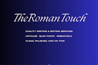 quality blog posts website content and webnovel editing