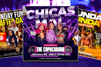 do club flyer, party flyer, birthday or event flyer design