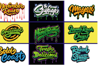 design handsstyle graffiti wordmark design comic ebook logo spot manga