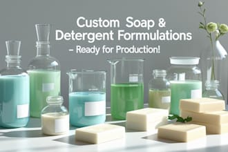 make product formulations of detergents, soaps, laundry and toiletry products