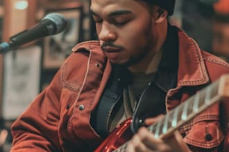 compose and produce western, country, indie pop rock, or blues guitar track