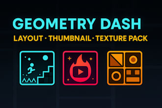 create geometry dash solo level layout thumbnail platformer texture pack decor
