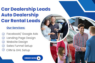 generate car dealership leads auto dealership car rental gohighlevel website