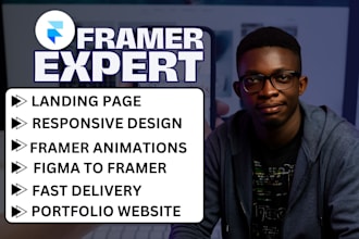 design framer website, framer landing page, framer portfolio website design
