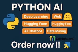 develop python ai, ai chatbot, hugging face, rag llm bot, web scraping, ghl, api
