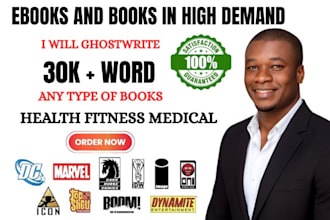 write health, fitness and medical ebook and book, ebook writer and ghostwriter