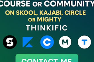 online course, community on skool, kajabi, circle, mighty network, teacheable