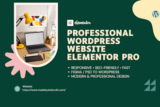 build, or redesign  wordpress site with elementor pro
