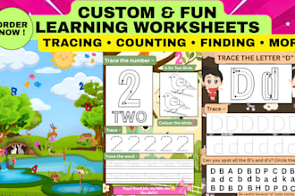 design fun and engaging printable worksheets for kids