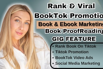 viral and rank book on tiktok, booktok, book promotion and ebook marketing