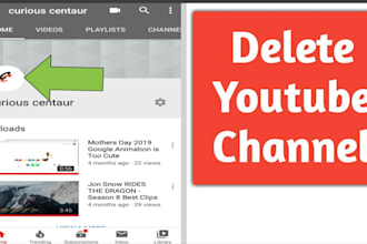 permanetly delete negative youtube channels, video, delete link