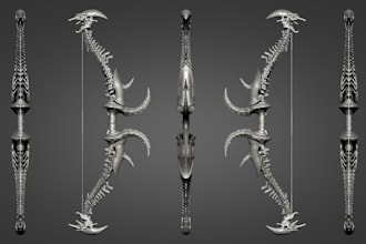sculpt 3d archer asset, weapon props,3d arrow, 3d game asset,stl for 3d printing