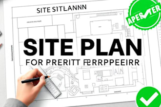 draw your site plan or plot plan for permit approval