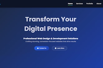 create a professional personal portfolio website with modern design