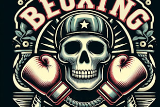 design high quality skull boxing logo with fastest delivery
