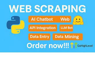 do python ai scraper, selenium automation, ai chatbot, llm, ghl, api, crawling