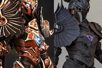 do custom cosplay creation 3d printed props armor modeling printing and shipping