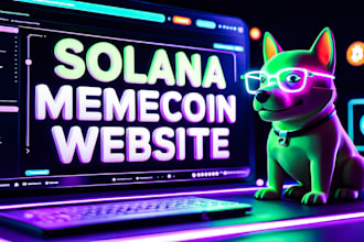 create a stunning solana memecoin website with roadmap and branding