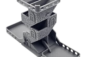 model modular terrain, diorama, trpg scenery, bunker terrain, sci fi castle, stl