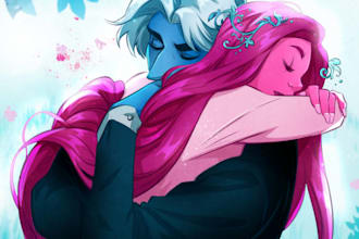 draw webtoon cover anime manga comic cover art webnovel dnd fantasy cover