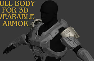 create 3d wearable anime cosplay characters and full body armor