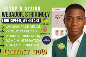 design a responsive website with webador, lightspeed, strikingly, or webstart