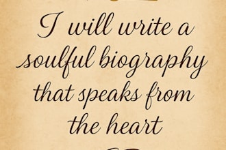 write edit and proofread your story or biography in english or hindi