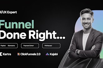 design a kartra, kajabi, clickfunnels landing page