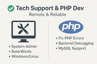 assist with network monitoring and tech support, solarwinds