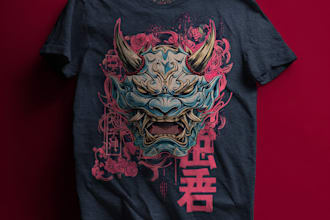 make unique tshirt design art japanese illustration