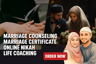 be your islamic online nikah imam and provide witness and certificate