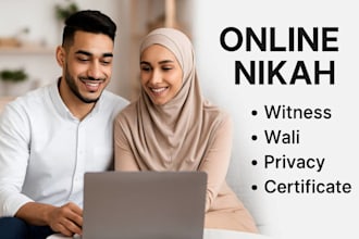 officiate a shariah compliant online nikah with complete documentation