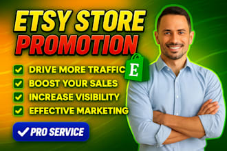 boost etsy traffic and sales with SEO, pinterest and  ads strategy