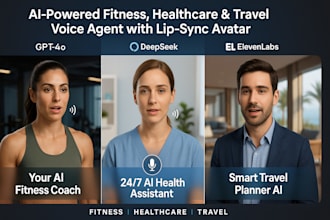 build ai powered fitness healthcare app ai avatar lip sync travel voice ai agent