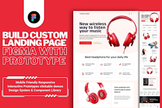 build custom landing page layout in figma with prototype