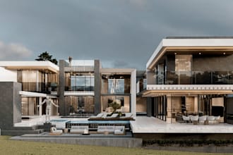 build your 3d modern house , 3d modern villa,3d luxury villa,3d house rendering