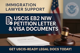 draft your uscis eb2 niw petition letter green card application immigration visa