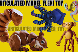 design articulated toy 3d articulated model for printing flexi 3d toy bjd figure