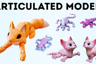 design articulated toy 3d articulated model for printing flexi 3d toy bjd figure