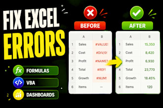 fix excel formulas, errors, fix googlesheets