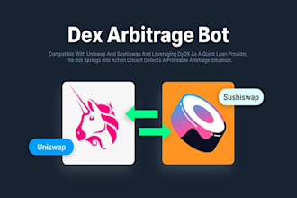 make profitable dex arbitrage bot, solana arbitrage bot, binance and uniswap bot