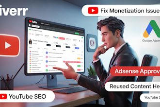 fix youtube monetization, adsense issues, reused content and manage your channel